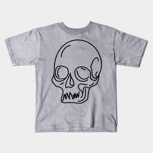 Cartoony skull Kids T-Shirt by PrintSoulDesigns